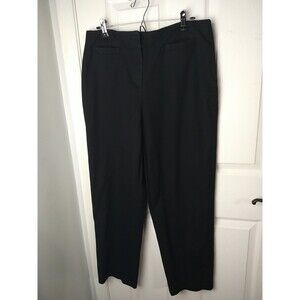 Talbots Woman 14 Black Pant/Trouser/Slacks Straight  Coin Pocket Business Career